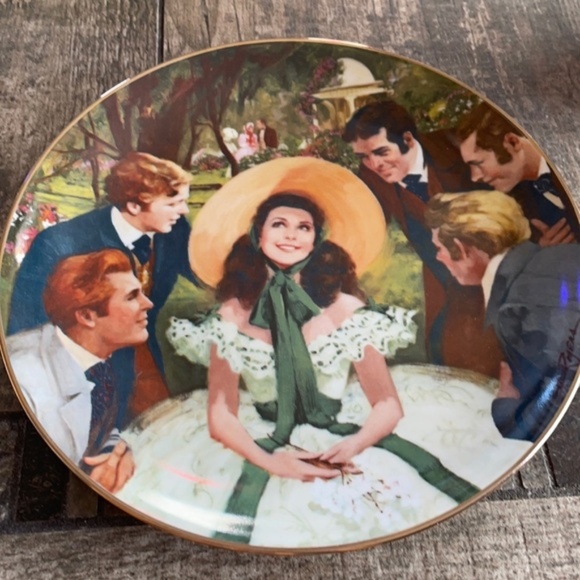 Scarlett and Her Suitors Plate w certificate​ - Picture 1 of 14